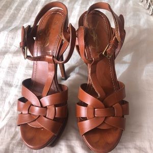 Vintage YSL Tribute Platform Sandals